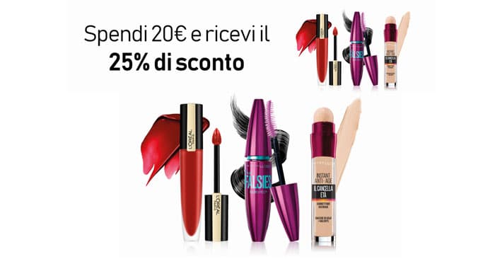 25% sconto Amazon sul tuo nuovo make-up