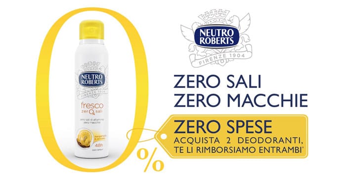 Cashback "Zero Sali, Zero Macchie, Zero Spese"