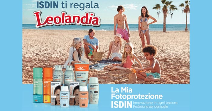 Con i fotoprotettori Isdin vinci Leolandia!