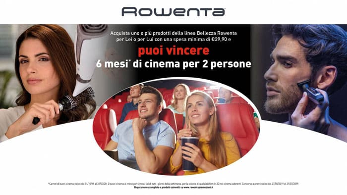 Concorso Rowenta: vinci 6 mesi di cinema