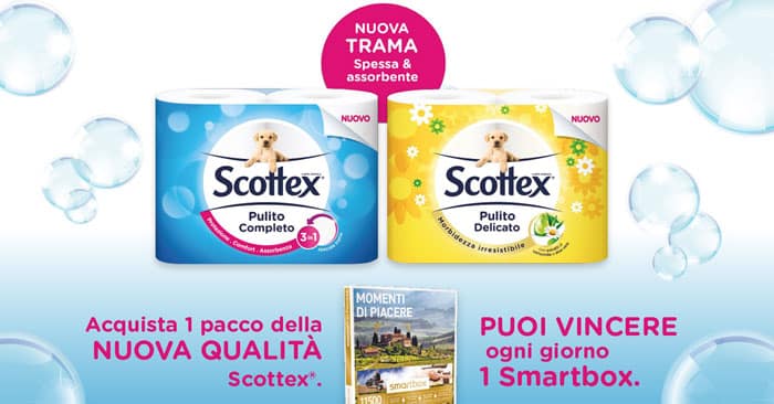 Concorso Scottex carta igienica: vinci Smartbox!