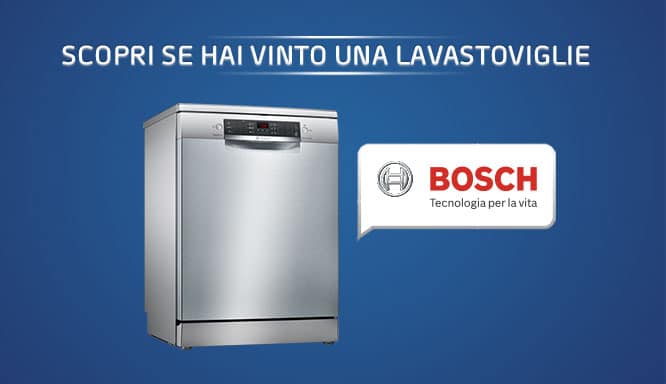 Vinci lavastoviglie Bosch con Finish