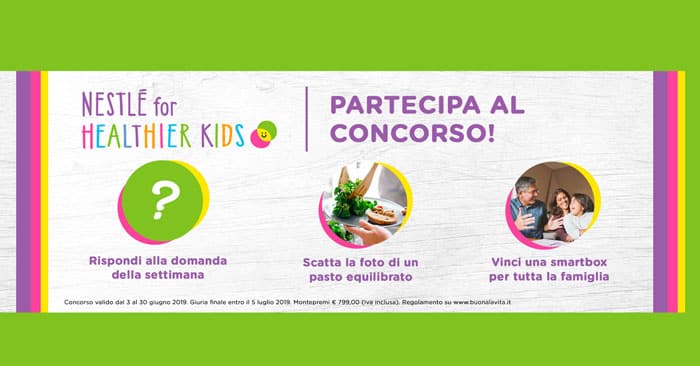 Concorso Nestlé For Healthier Kids