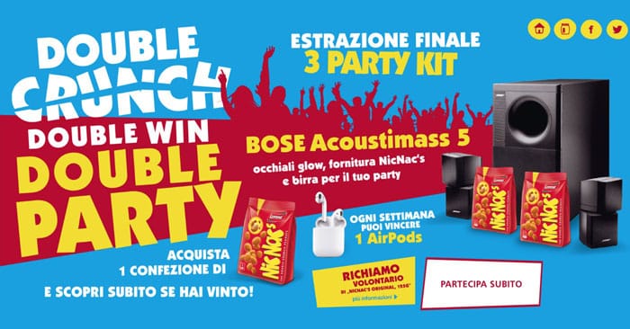 Concorso Nic Nac: vinci Airpods e Kit party