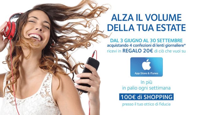 Coopervision regala i-Tunes card da €20