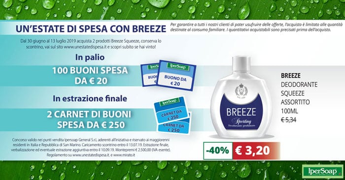 Un'estate di spesa con Breeze