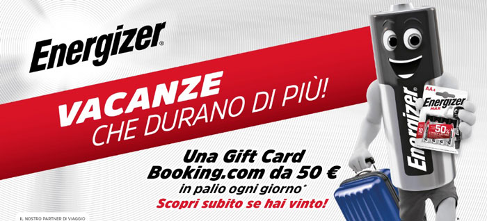 "Vacanze che durano di più" con Energizer!