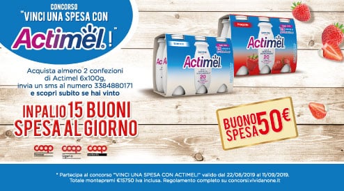 Actimel: vinci buoni spesa da 50€