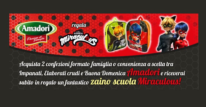 Amadori regala Zaino Scuola Miraculous