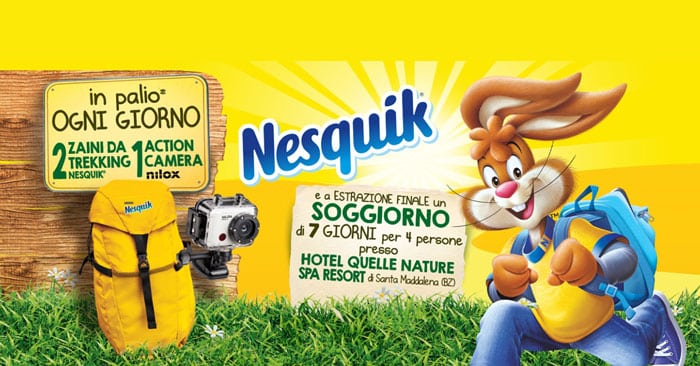 Nesquik: vinci zaini, action camera e soggiorni!