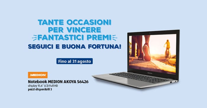 Newsletter Aldi: vinci notebook Medion Akoya S6426