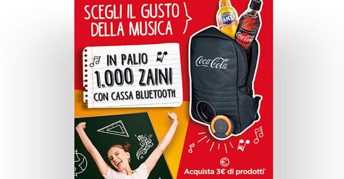 Vinci 1.000 zaini Coca-Cola