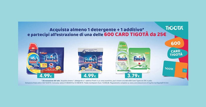 Vinci card Tigotà 2019 con Finish