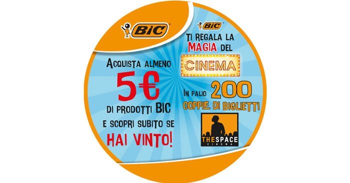 "Bic ti regala la magia del cinema" The Space!