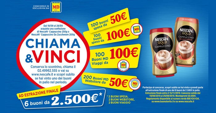 Concorso Nescafé chiama & vinci