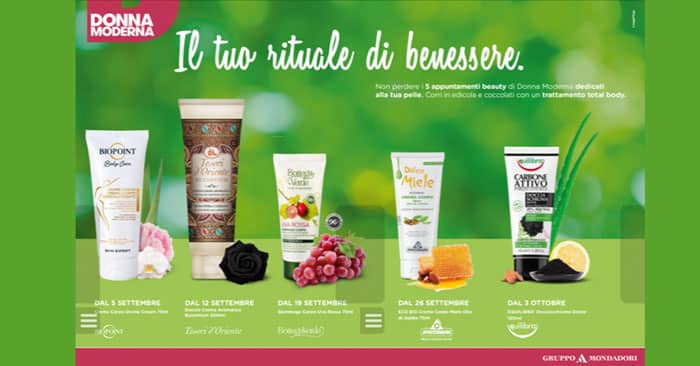 Donna Moderna, 5 omaggi beauty: calendario delle uscite