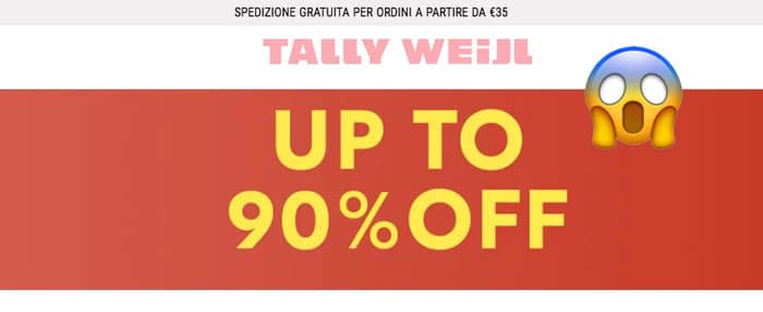 Tally Weijl: saldi fino al 90%