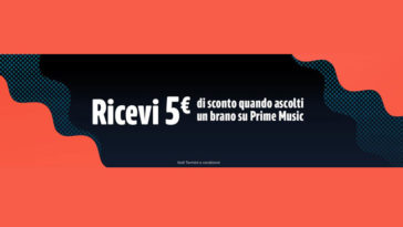 Amazon Music regala 5 euro omaggio