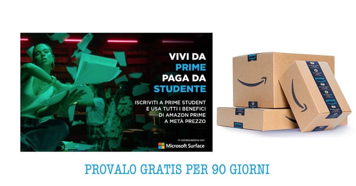 Dopo questo periodo Prime Student si rinnova automaticamente a solo EUR 18,00/anno fino alla laurea, per un massimo di 4 anni, al posto del prezzo intero di EUR 36,00/anno. Puoi cancellare l'iscrizione quando vuoi.