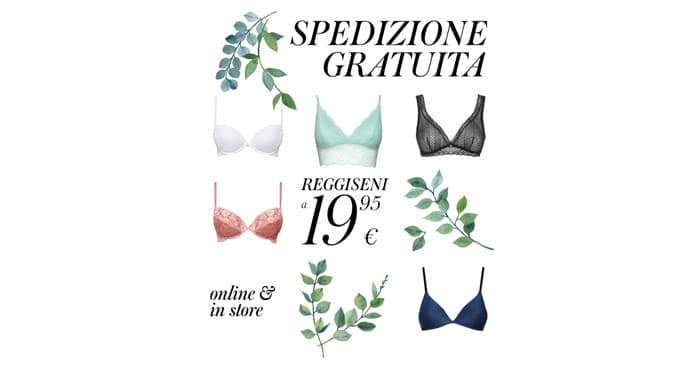 Yamamay: reggiseni a meno di 20€ + spedizione gratuita