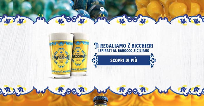 Bicchieri birra Messina