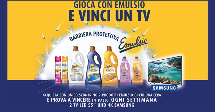 Gioca con Emulsio e vinci tv Samsung