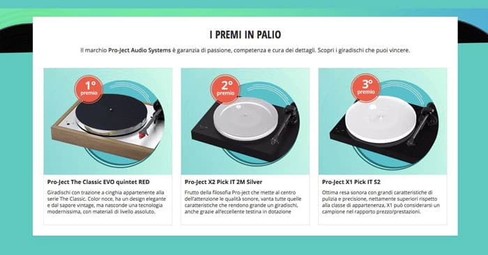 IBS: vinci un giradischi Pro-ject