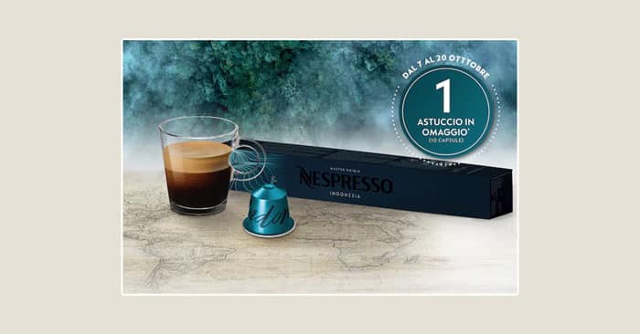 Nespresso regala astuccio di caffè Master Origin Indonesia