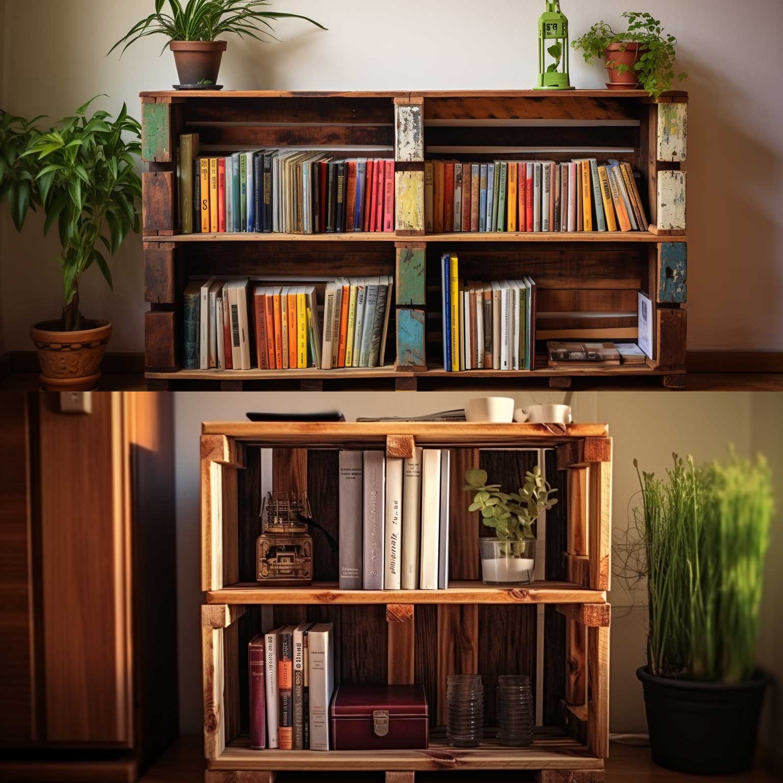 mobile libreria con pallet