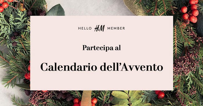 Calendario Avvento H&M con premi Calendario Avvento H&M con premi