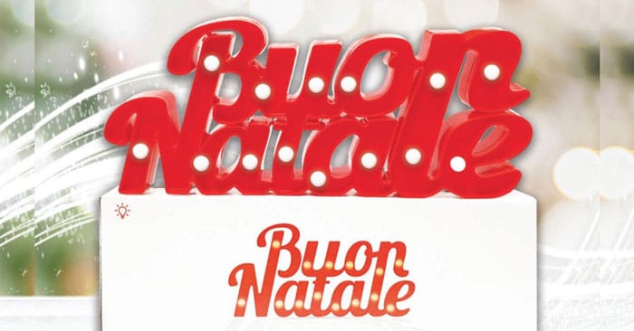 Lampada Led "Buon Natale da Acqua&Sapone