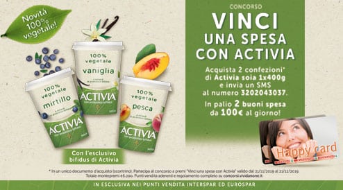 Vinci Happy Card con Activia