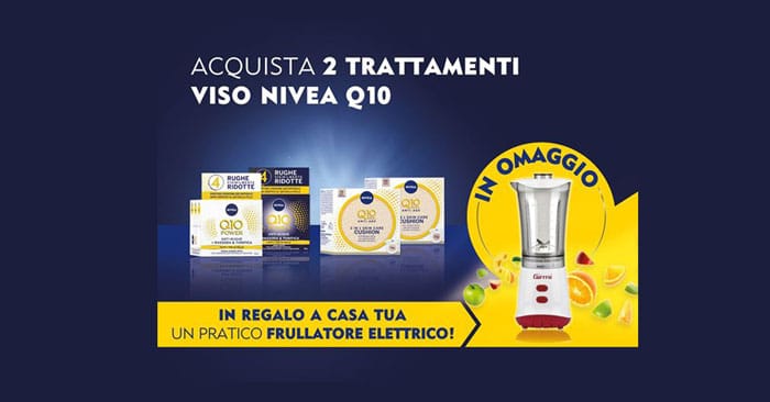 NIVEA Q10 POWER regala frullatore elettrico Girmi