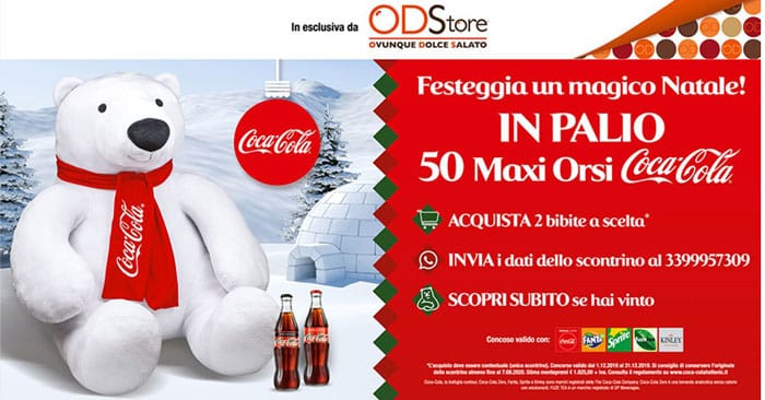 ODStore: vinci maxi orsi Coca‑Cola