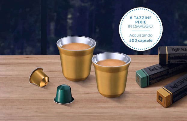 Tazzine PIXIE Nespresso omaggio