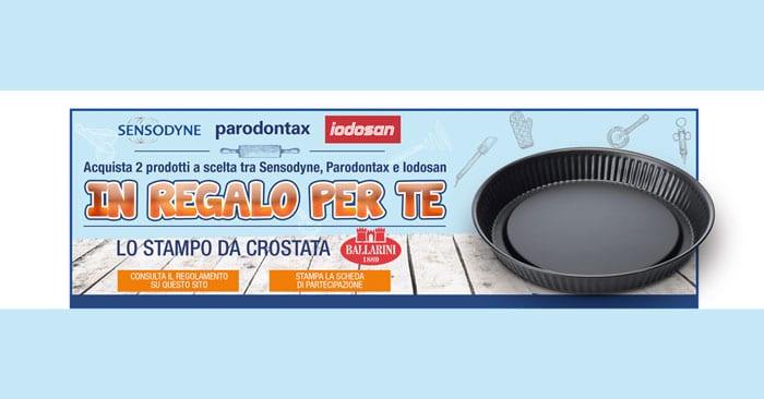 GSK ti regala lo stampo per crostata