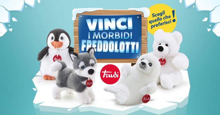 Narhinel: vinci i peluche "Freddolotti" Trudi