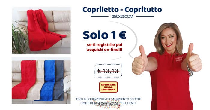 Copriletto a 1 euro