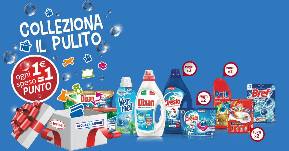 Colleziona il pulito Henkel: come funziona la raccolta punti