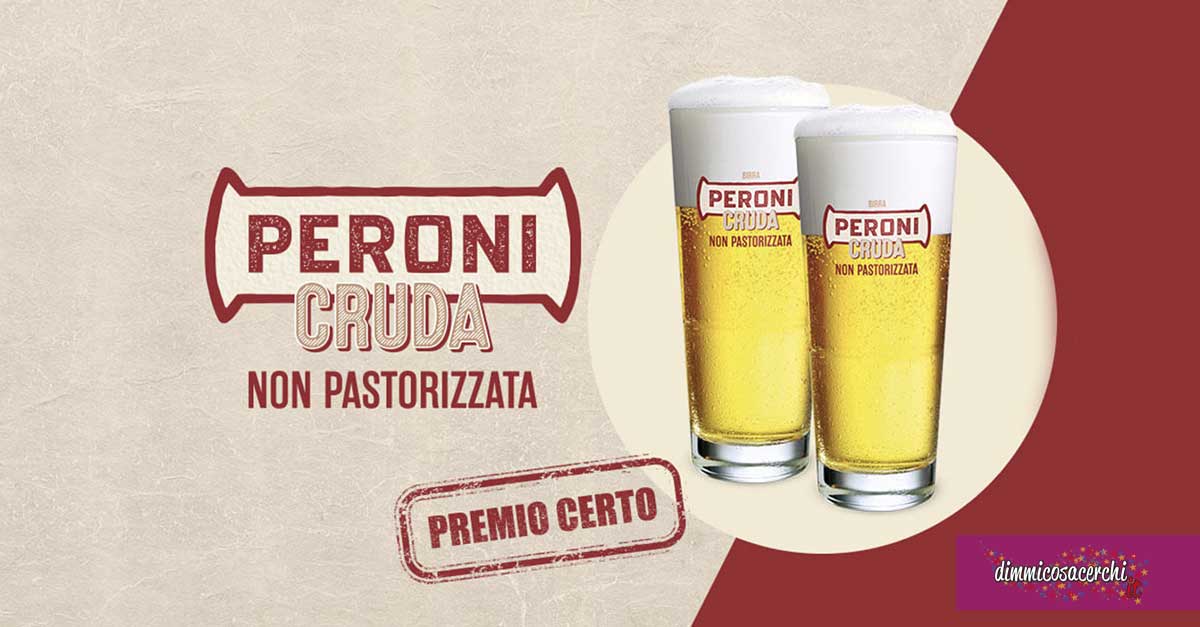 Bicchieri Peroni: omaggio premio certo