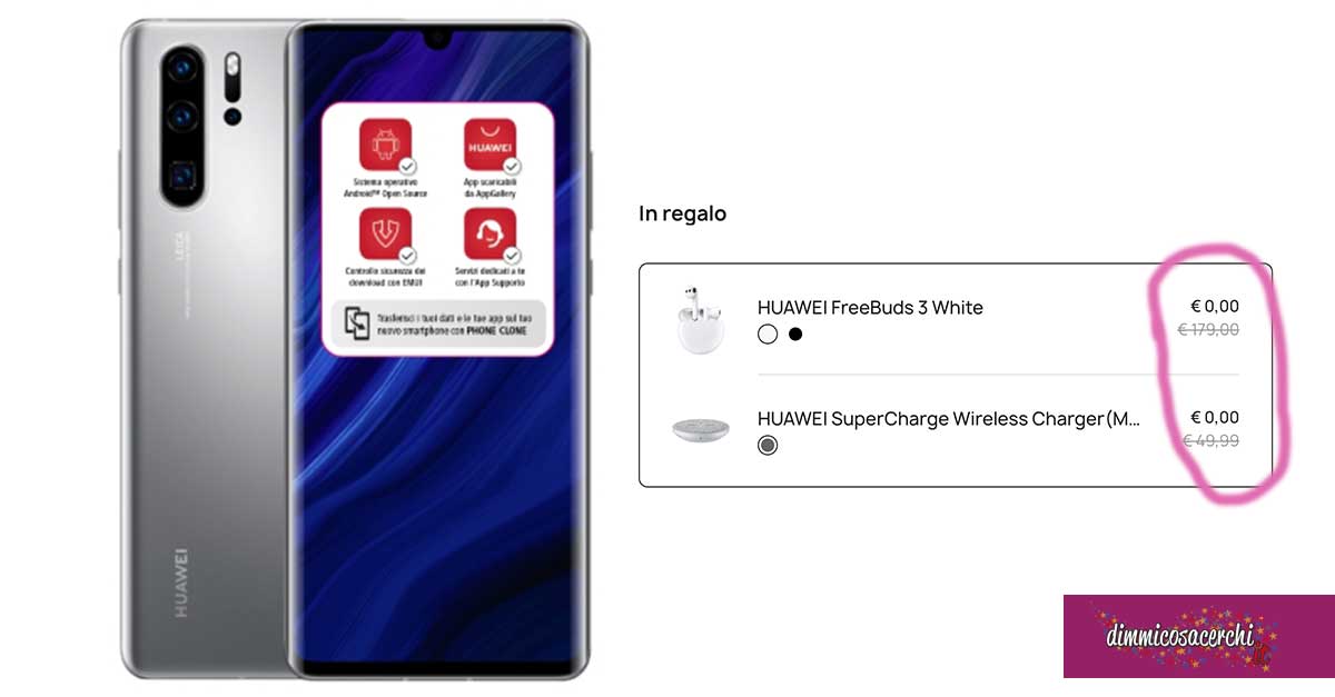 HUAWEI P30Pro: in regalo HUAWEI FreeBuds e SuperCharge Wireless