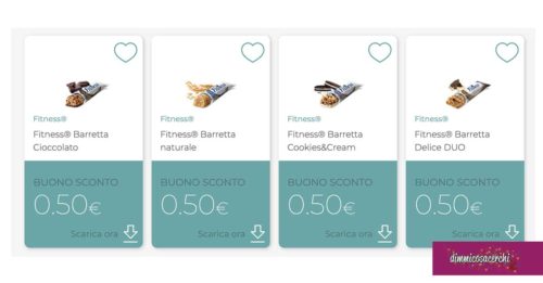 Buoni sconto barrette Fitness