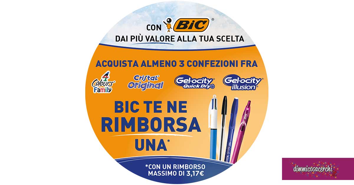 Cashback "Con BIC dai più valore alla tua scelta"