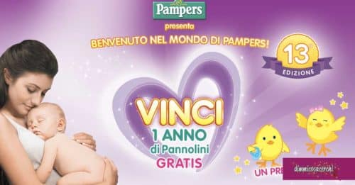 "Benvenuto nel mondo di Pampers": vinci un anno di pannolini