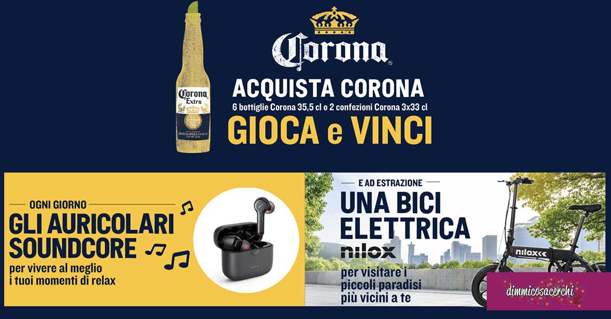 Birra Corona: vinci biciclette e auricolari soundcore