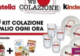 Concorso Nutella e Kinder: vinci kit colazione