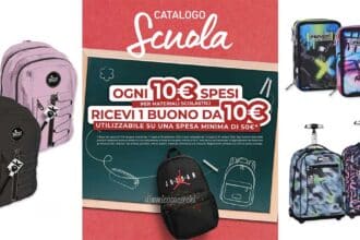 Spazio Conad Catalogo Scuola 2026 buoni da 10 euro ogni 10 euro spesi materiali scolastici