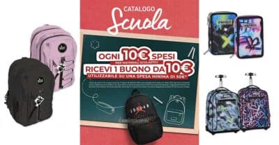 Spazio Conad Catalogo Scuola 2026 buoni da 10 euro ogni 10 euro spesi materiali scolastici