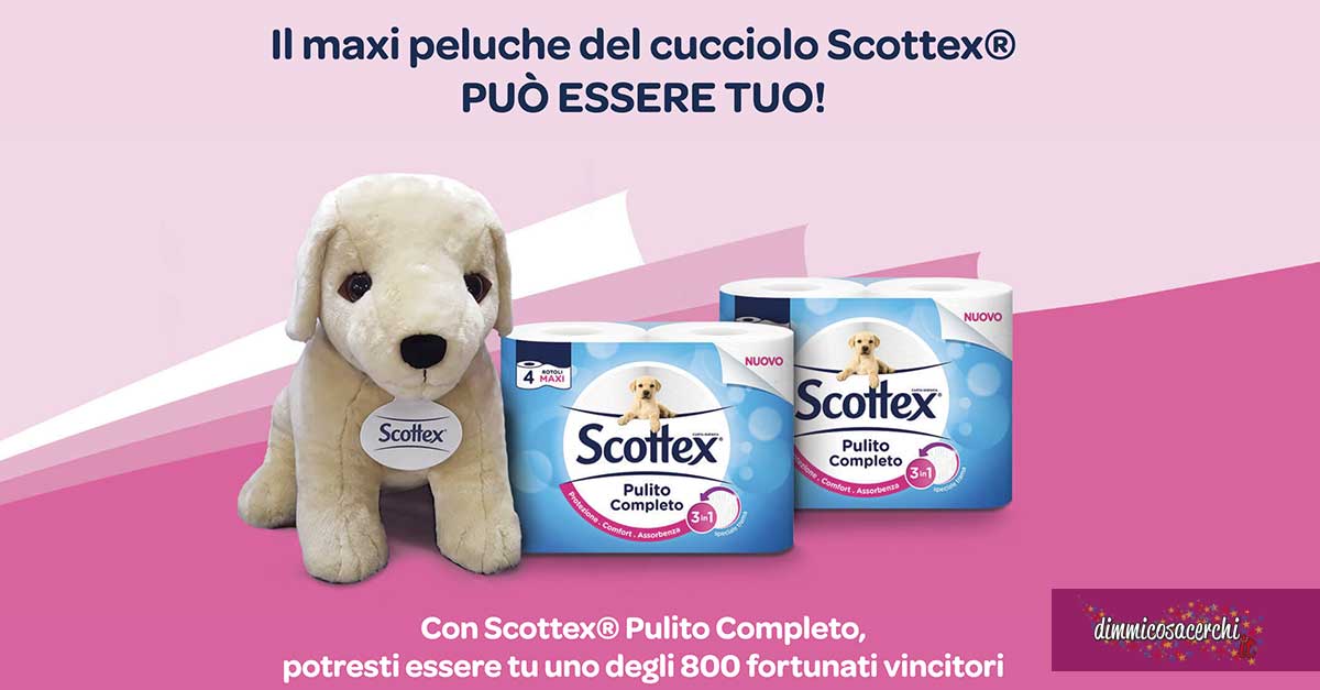 Vinci il maxi peluche Scottex