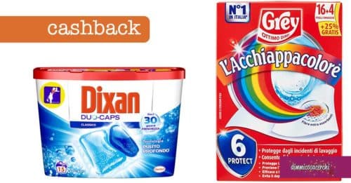 100% rimborsati con Dixan e L’Acchiappacolore